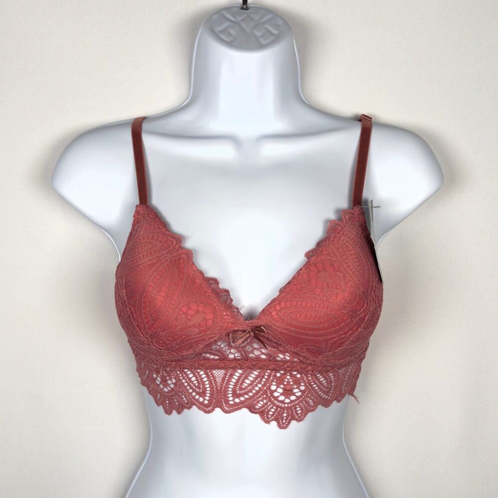 NWT Frederick's of Hollywood Finely Padded Bralette DUCE Pink Women's Size S